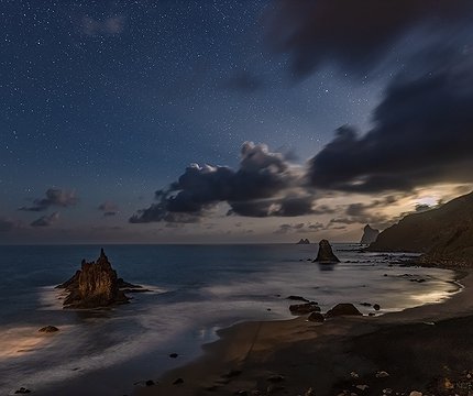 Benijo bei Nacht / Benijo de noche